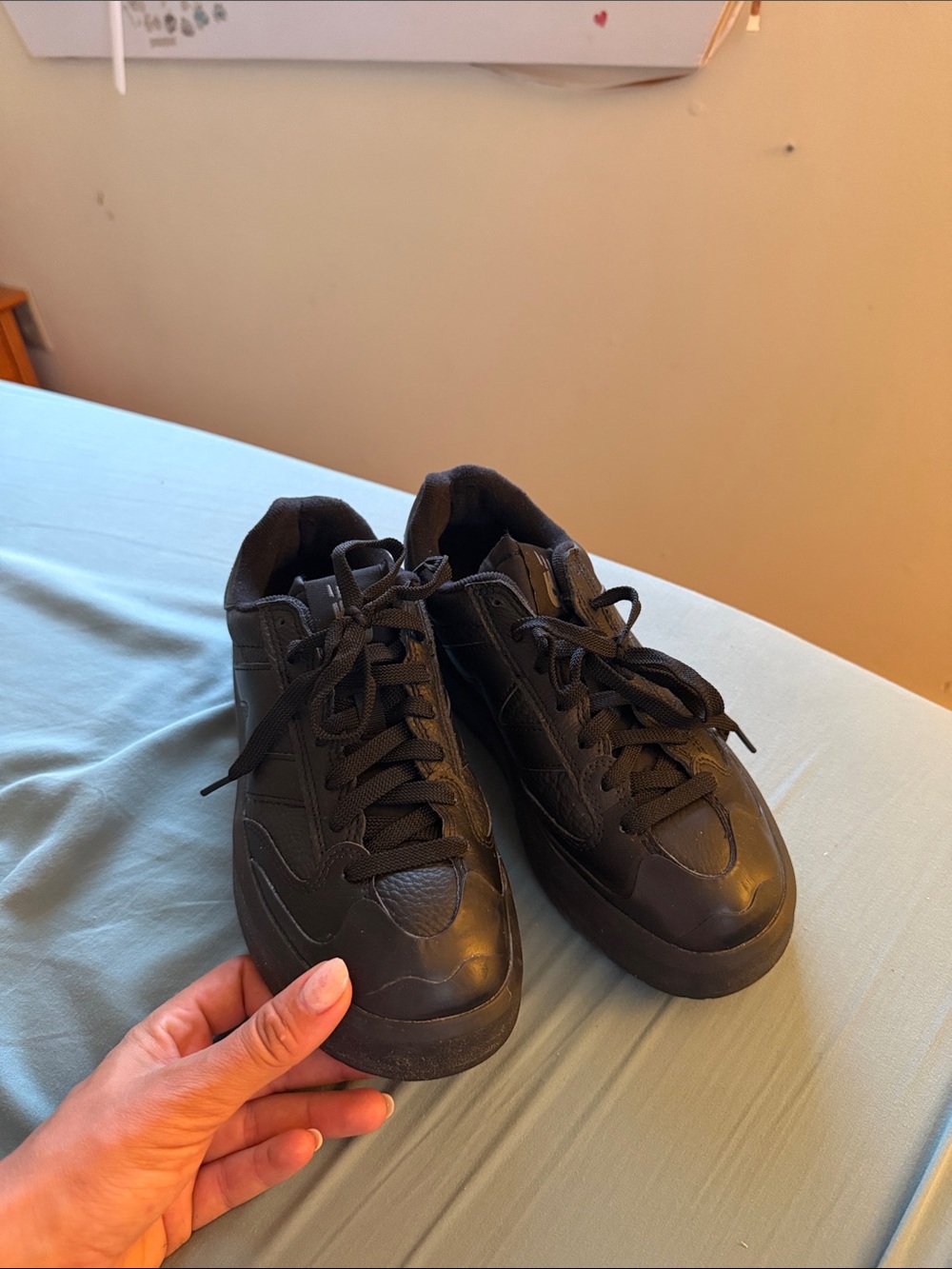 New Balance Women's 7.5 or Men’s 6 All-Black Lace-Up Sneakers